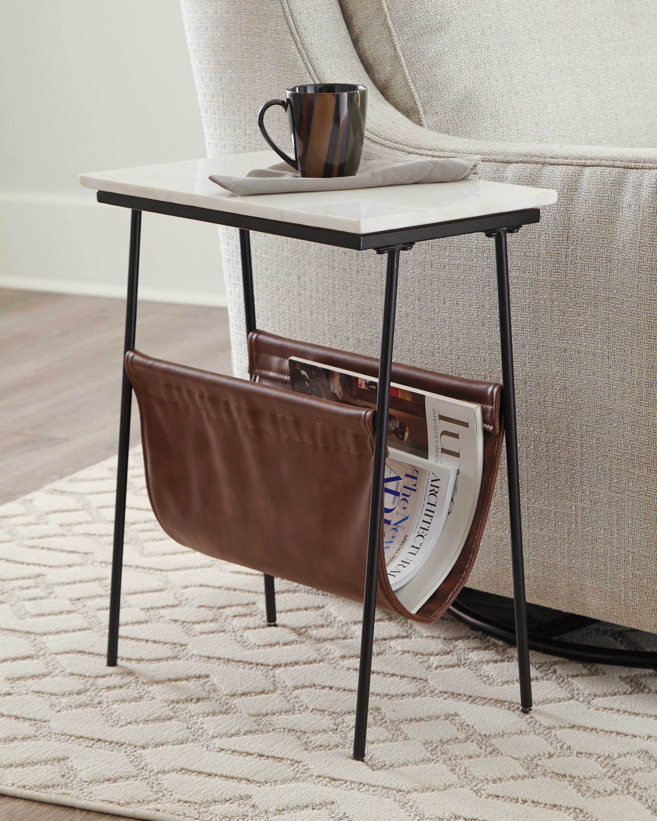 3 Brothers Decor - Ashley Furniture - Etanbury Accent Table - Accent Table / Brown/Black/White - A4000254