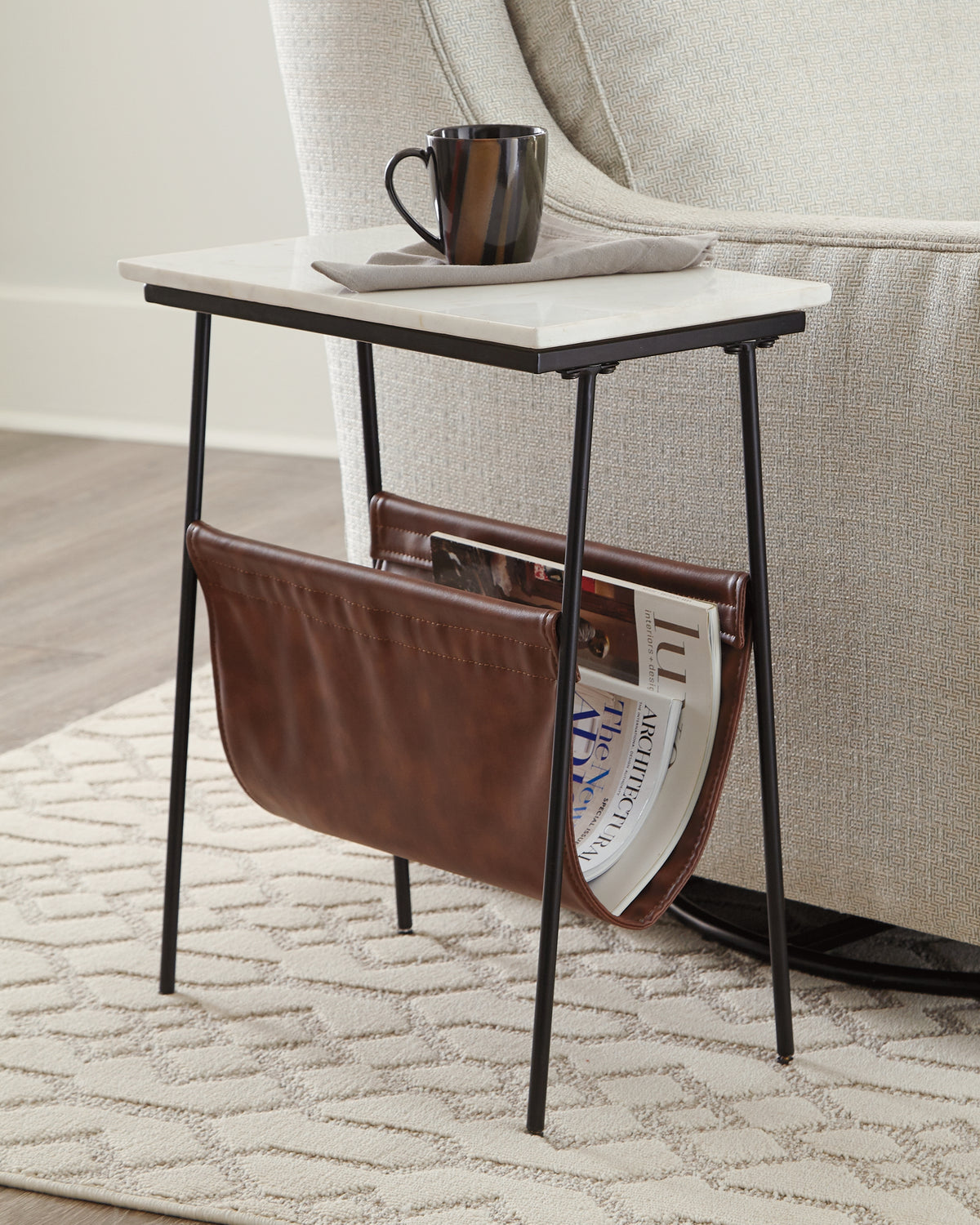 3 Brothers Decor - Ashley Furniture - Etanbury Accent Table - Accent Table / Brown/Black/White - A4000254
