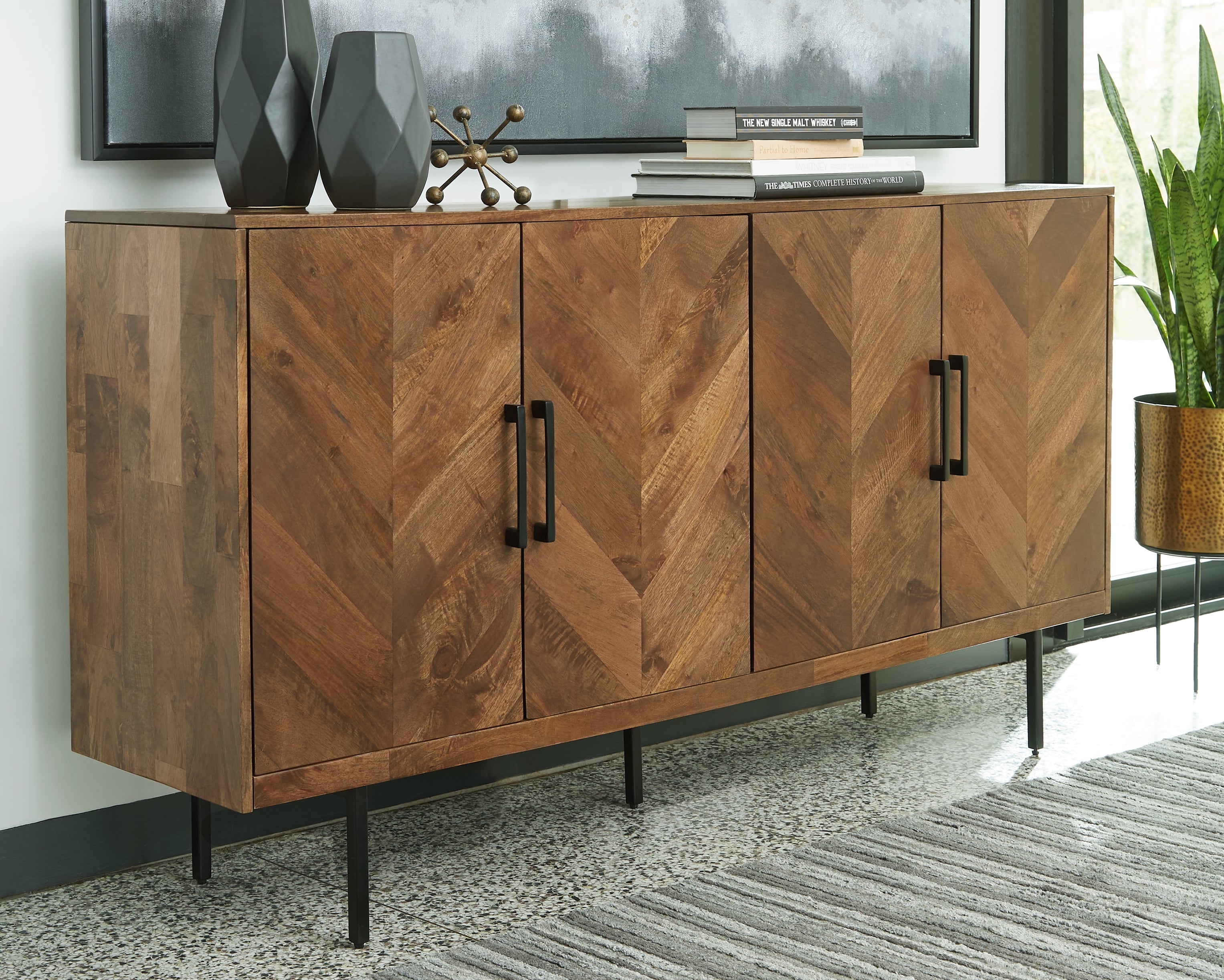 3 Brothers Decor - Ashley Furniture - Prattville Accent Cabinet - Accent Cabinet / Brown - A4000308