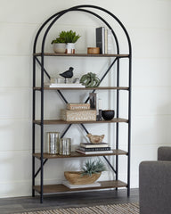 3 Brothers Decor - Ashley Furniture - Galtbury Bookcase - Bookcase / Brown/Black - A4000325