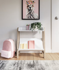 3 Brothers Decor - Ashley Furniture - Blariden Bookcase - Small Bookcase / White/Tan - A4000361