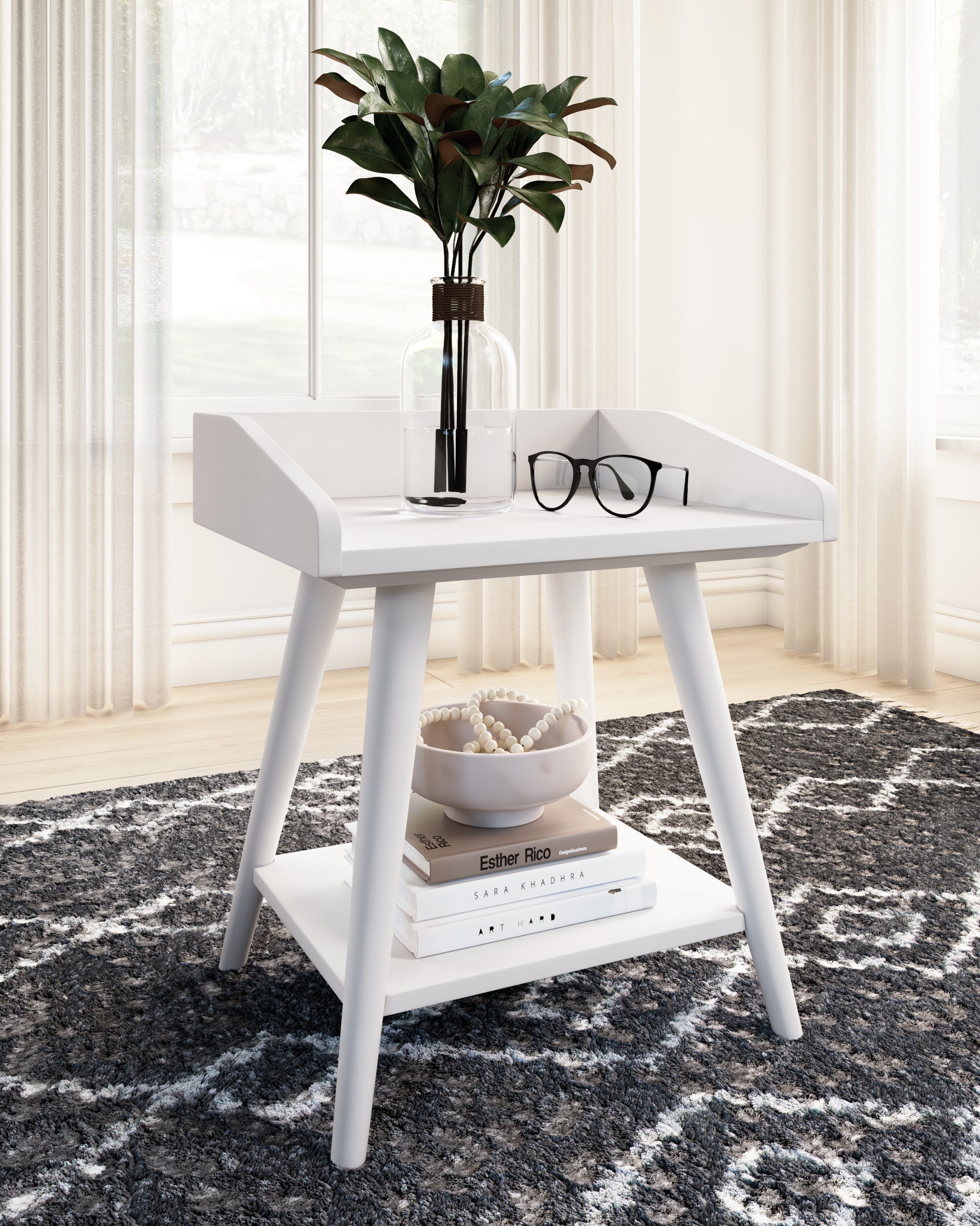 3 Brothers Decor - Ashley Furniture - Blariden Accent Table - Accent Table / White - A4000367