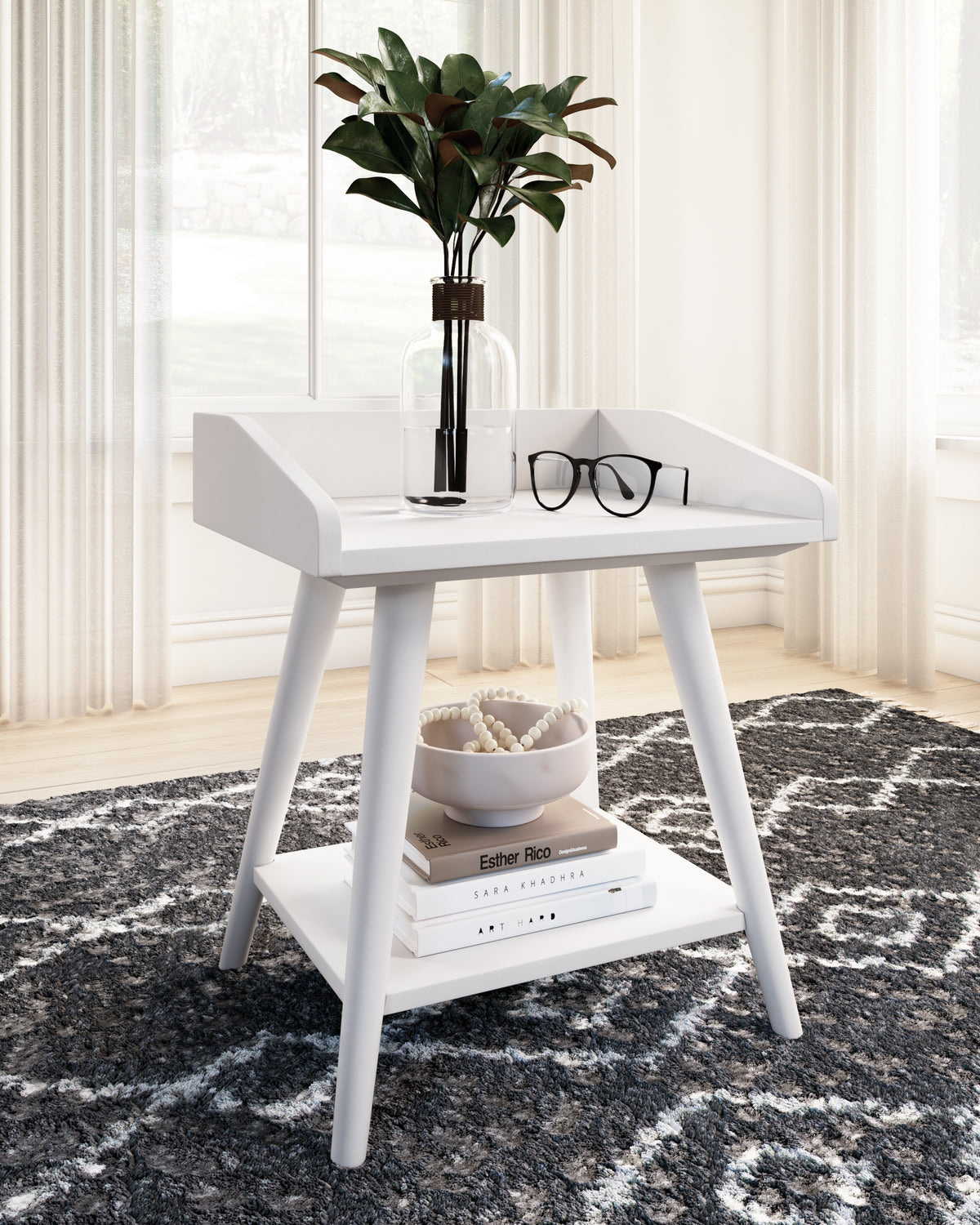 3 Brothers Decor - Ashley Furniture - Blariden Accent Table - Accent Table / White - A4000367