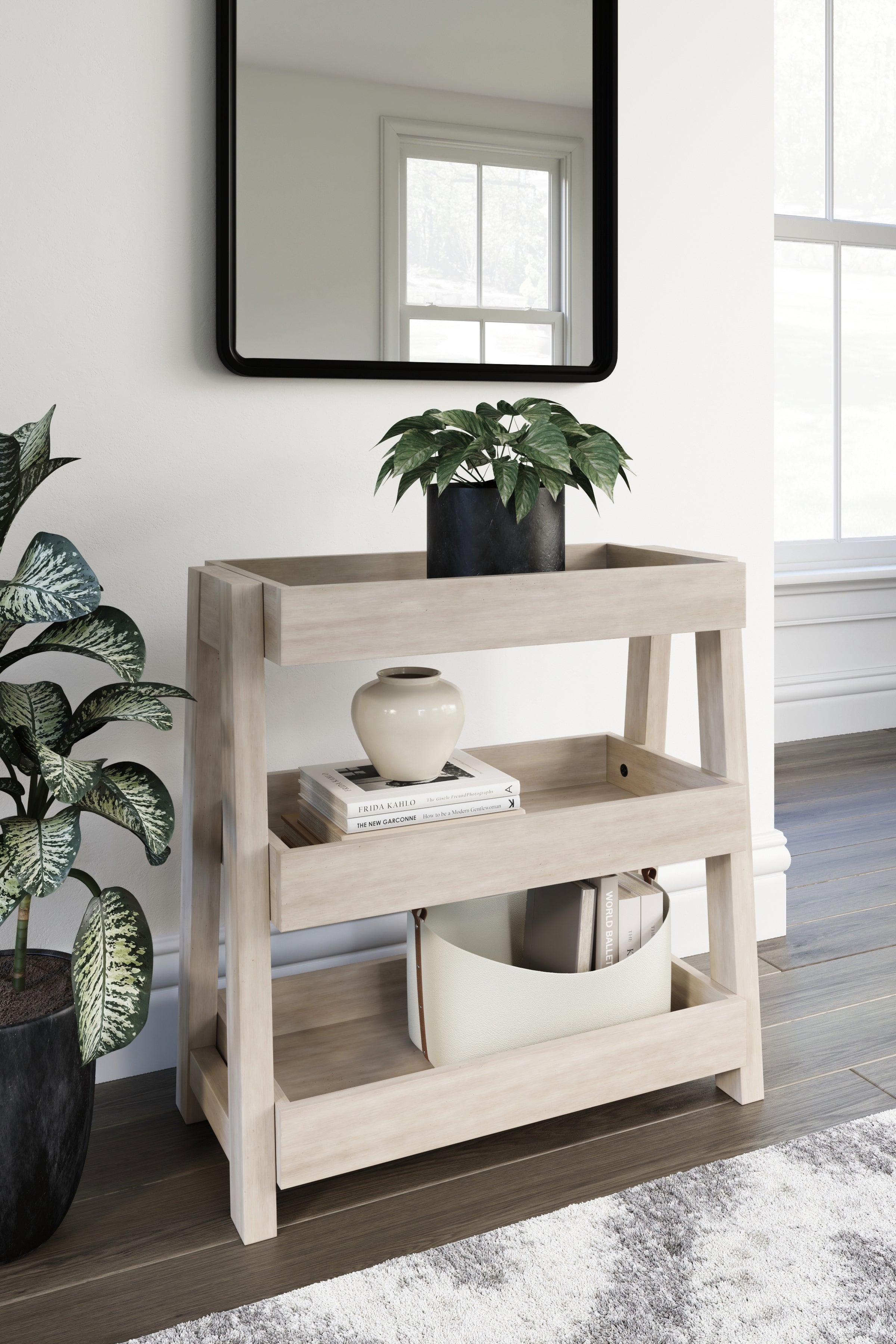 3 Brothers Decor - Ashley Furniture - Blariden Shelf Accent Table - Shelf Accent Table / Light Tan - A4000368