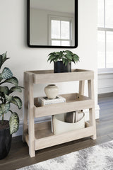 3 Brothers Decor - Ashley Furniture - Blariden Shelf Accent Table - Shelf Accent Table / Light Tan - A4000368