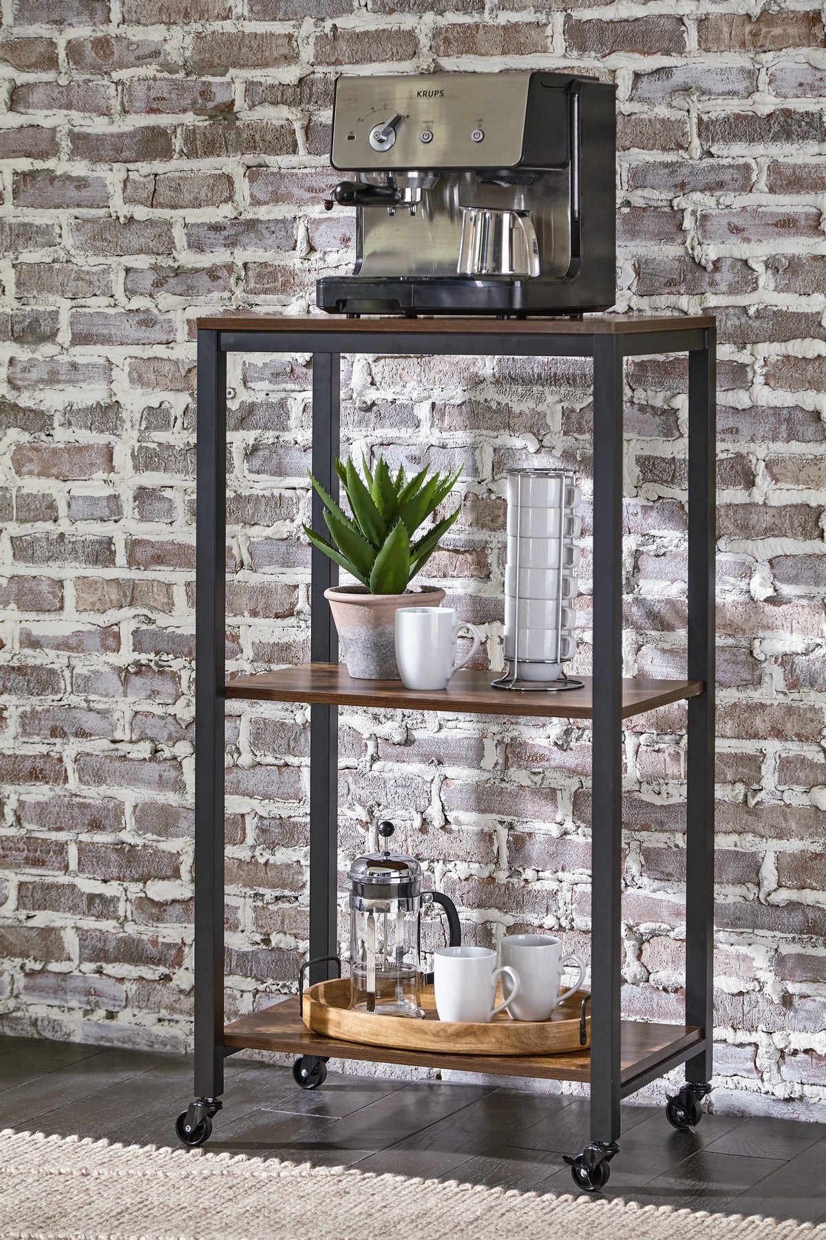 3 Brothers Decor - Ashley Furniture - Bevinfield Bar Cart - Bar Cart / Brown/Black - A4000394