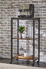 3 Brothers Decor - Ashley Furniture - Bevinfield Bar Cart - Bar Cart / Brown/Black - A4000394