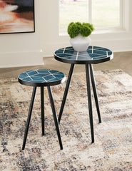 3 Brothers Decor - Ashley Furniture - Clairbelle Accent Table (Set of 2) - Accent Table (Set of 2) / Teal - A4000523