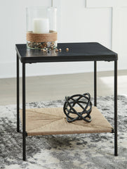 3 Brothers Decor - Ashley Furniture - Minrich Accent Table - Accent Table / Black/Natural - A4000591