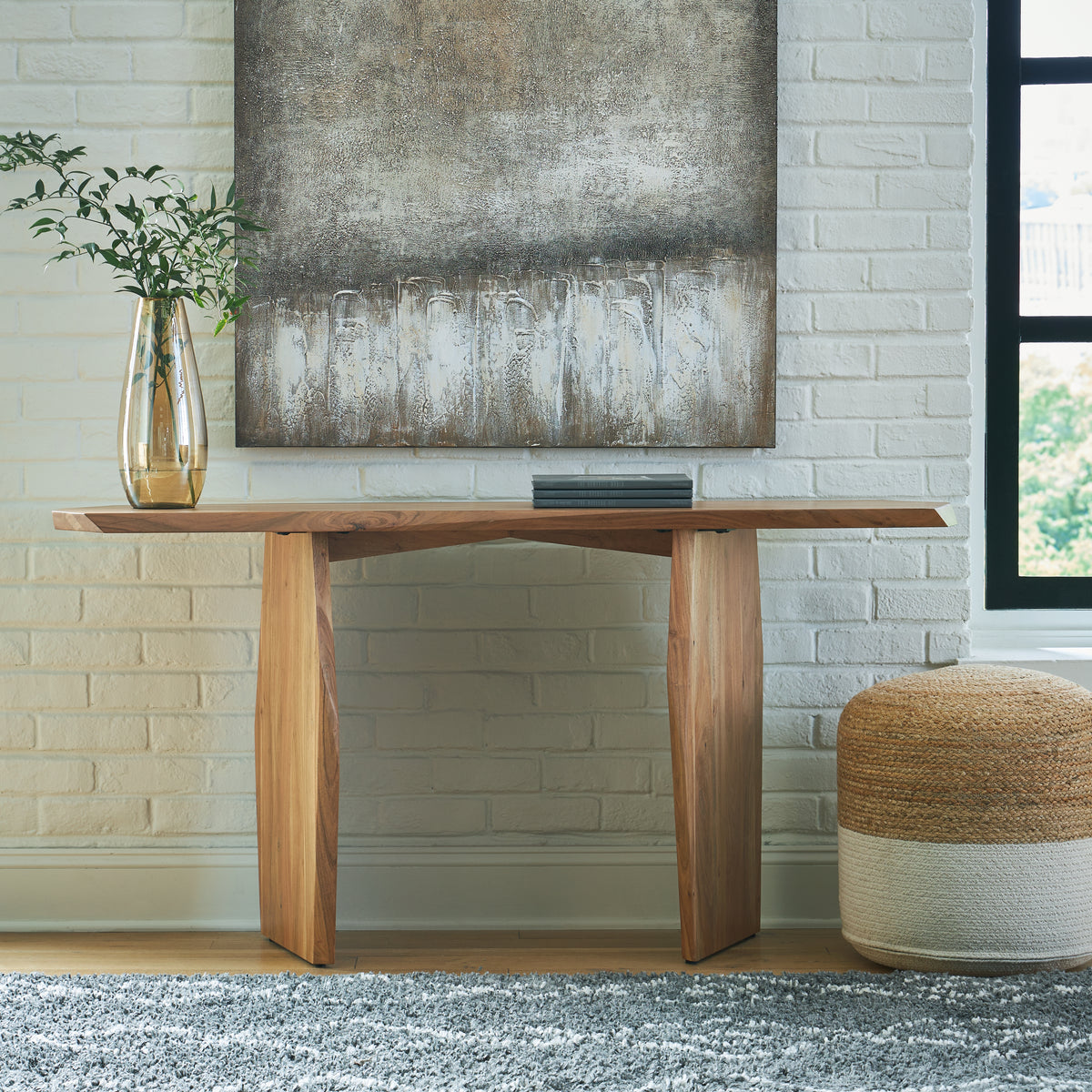 3 Brothers Decor - Ashley Furniture - Holward Console Sofa Table - Console Sofa Table / Natural - A4000592