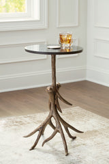 3 Brothers Decor - Ashley Furniture - Lemkins Accent Table - Accent Table / Black/Antique Gold Finish - A4000606