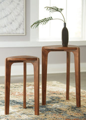 3 Brothers Decor - Ashley Furniture - Brynnleigh Accent Table (Set of 2) - Accent Table Set (Set of 2) / Medium Brown - A4000607