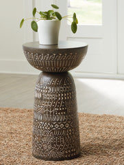 3 Brothers Decor - Ashley Furniture - Hadcher Accent Table - Accent Table / Cream/Brown - A4000622