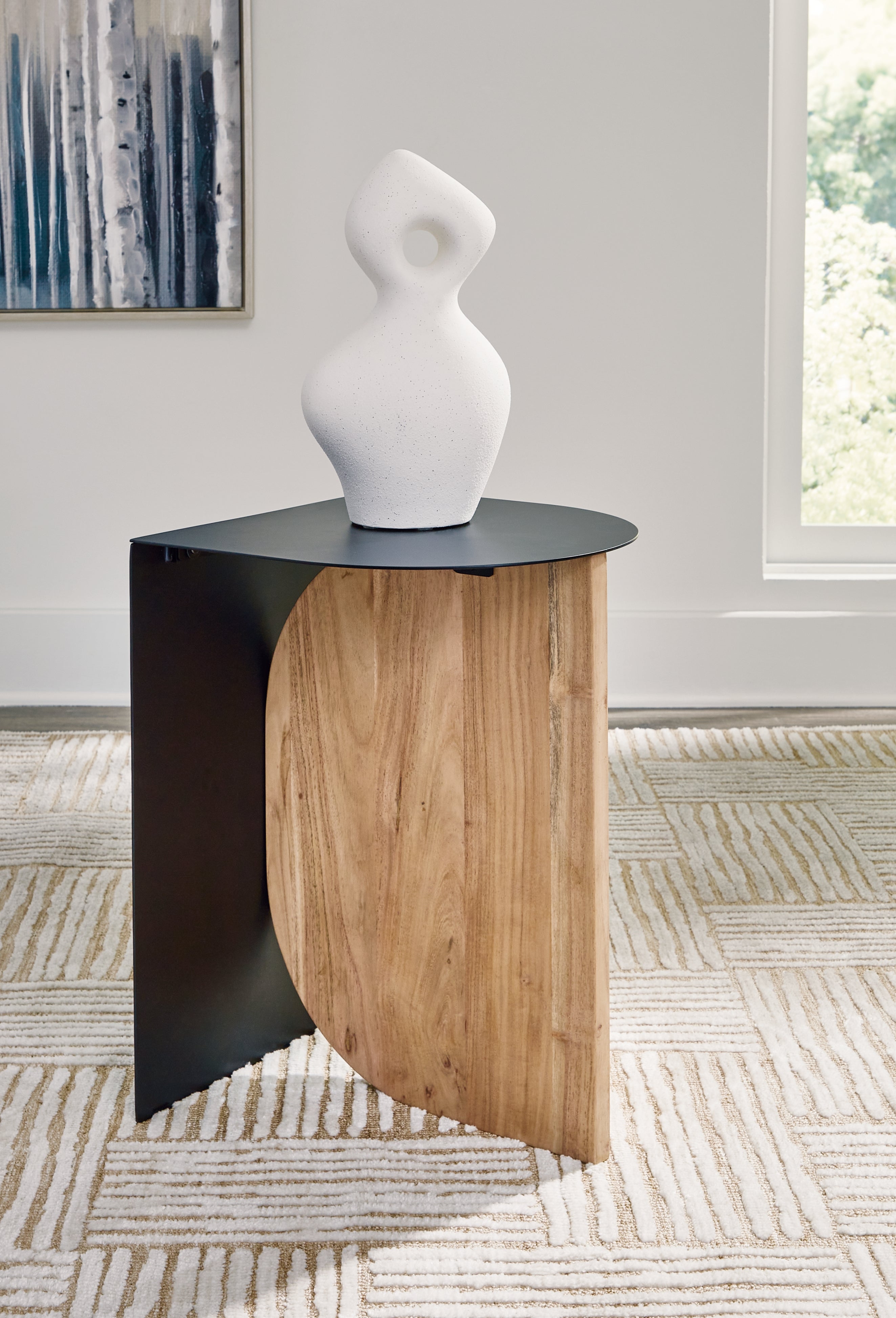 3 Brothers Decor - Ashley Furniture - Ladgate Accent Table - Accent Table / Black/Natural - A4000628