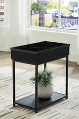 3 Brothers Decor - Ashley Furniture - Gemmet Accent Table with Speaker - Accent Table with Speaker / Black - A4000643