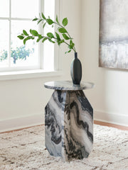 3 Brothers Decor - Ashley Furniture - Wrenlane Accent Table - Accent Table / Black/White/Taupe - A4000646