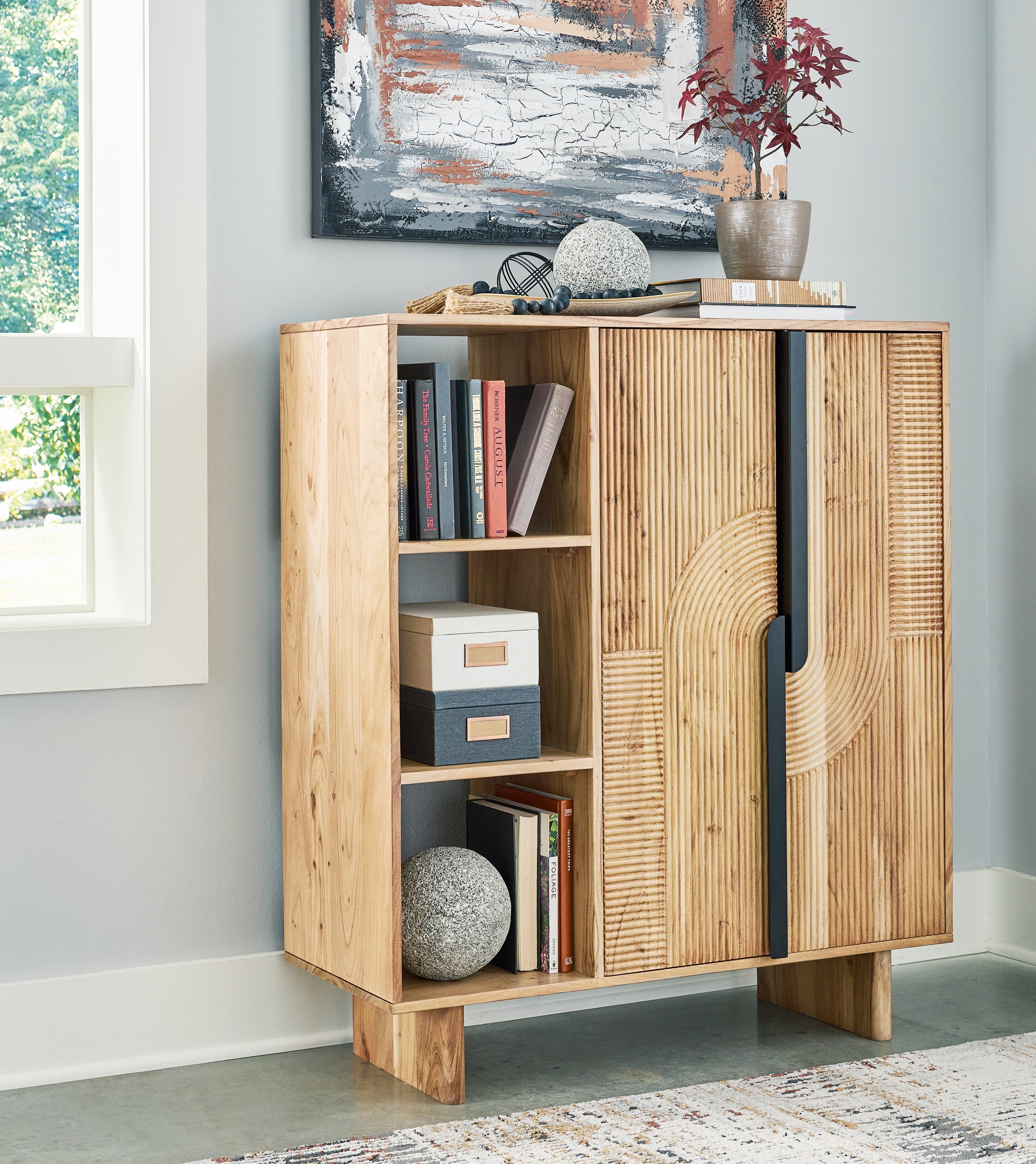 3 Brothers Decor - Ashley Furniture - Kierwell Accent Cabinet - Accent Cabinet / Natural - A4000653