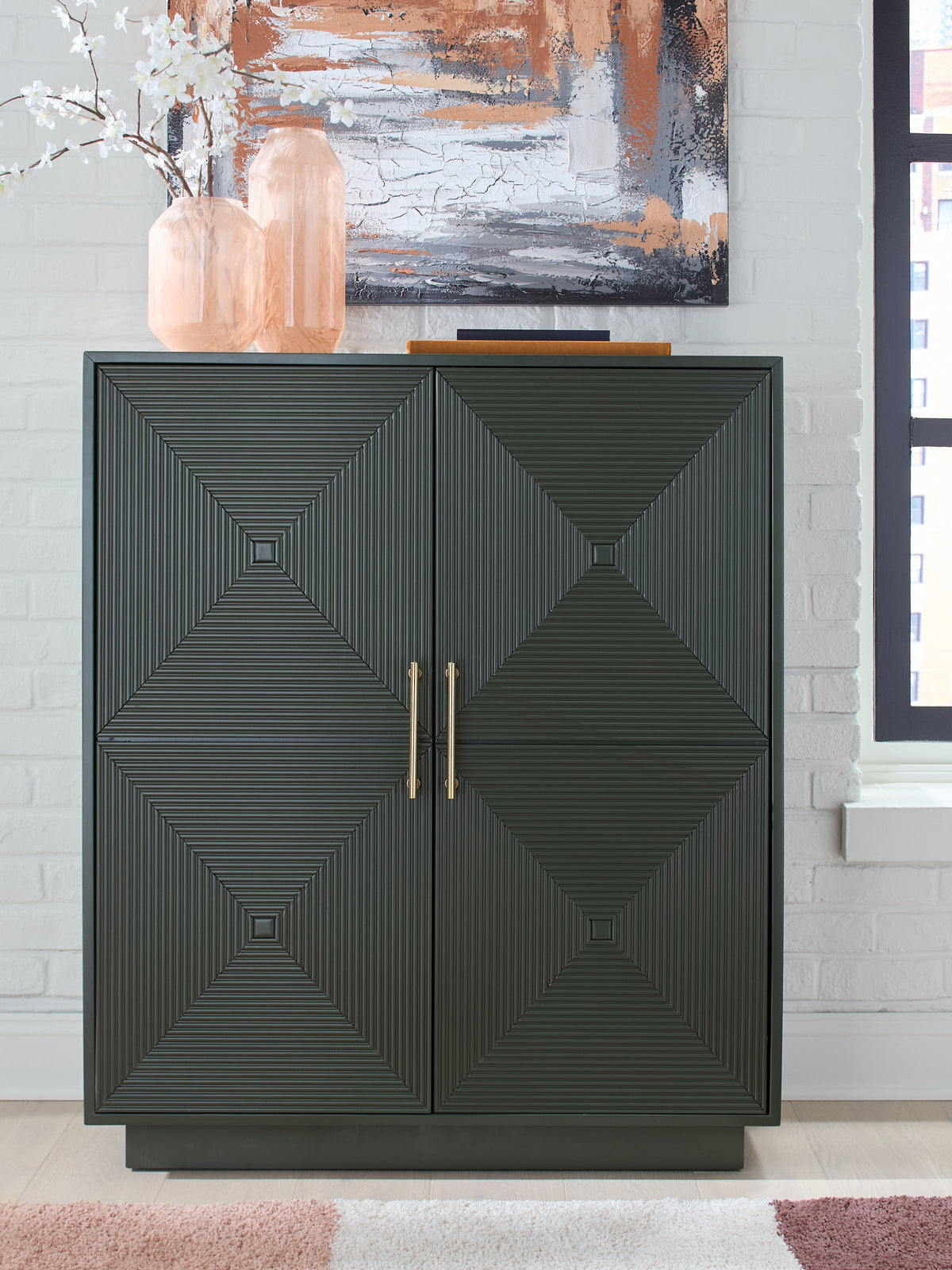3 Brothers Decor - Ashley Furniture - Geirwood Accent Cabinet - Accent Cabinet / Dark Green - A4000676