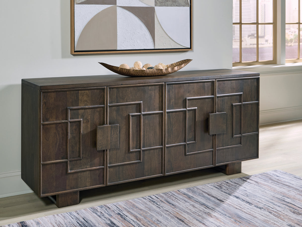3 Brothers Decor - Ashley Furniture - Cato Accent Cabinet - Accent Cabinet / Dark Brown - A4000682
