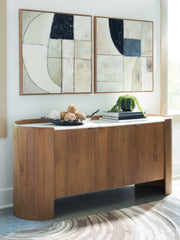 3 Brothers Decor - Ashley Furniture - Fitzroy Accent Cabinet - Accent Cabinet / Brown/White - A4000688