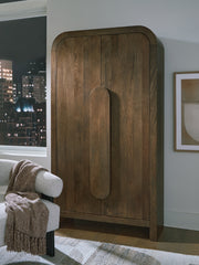 3 Brothers Decor - Ashley Furniture - Thoren Accent Cabinet - Accent Cabinet / Medium Brown - A4000699