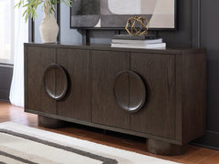 3 Brothers Decor - Ashley Furniture - Veeda Accent Cabinet - Accent Cabinet / Dark Brown - A4000703