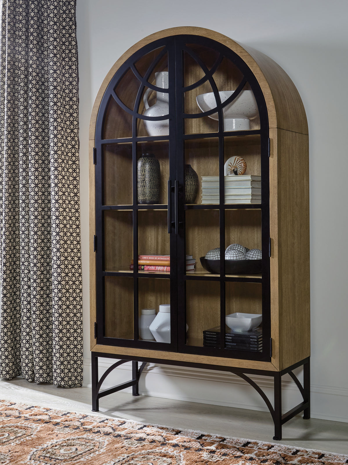 3 Brothers Decor - Ashley Furniture - Gwenwich Accent Cabinet - Accent Cabinet / Natural/Black - A4000704