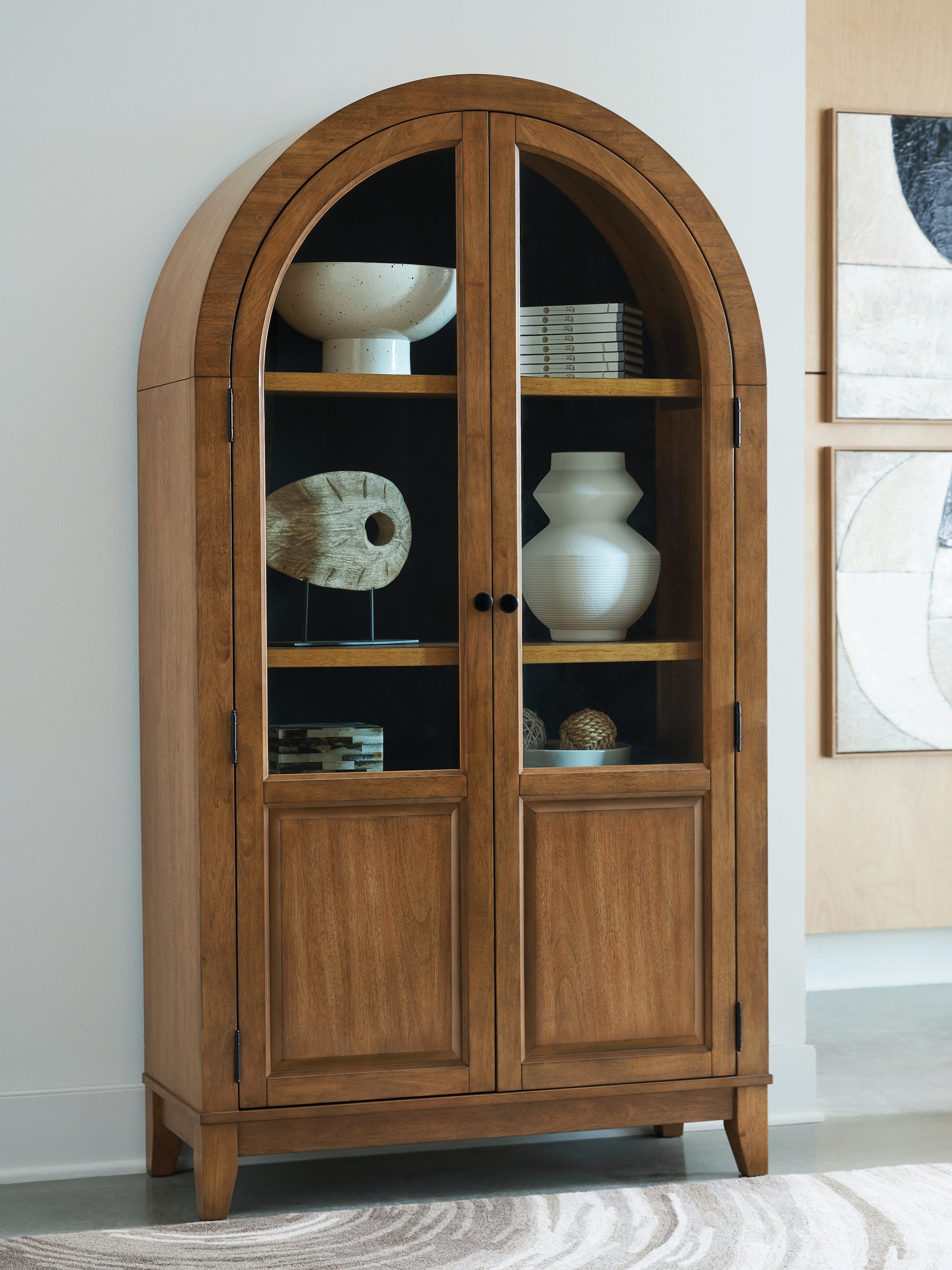 3 Brothers Decor - Ashley Furniture - Dagandale Accent Cabinet - Accent Cabinet / Natural/Black - A4000705