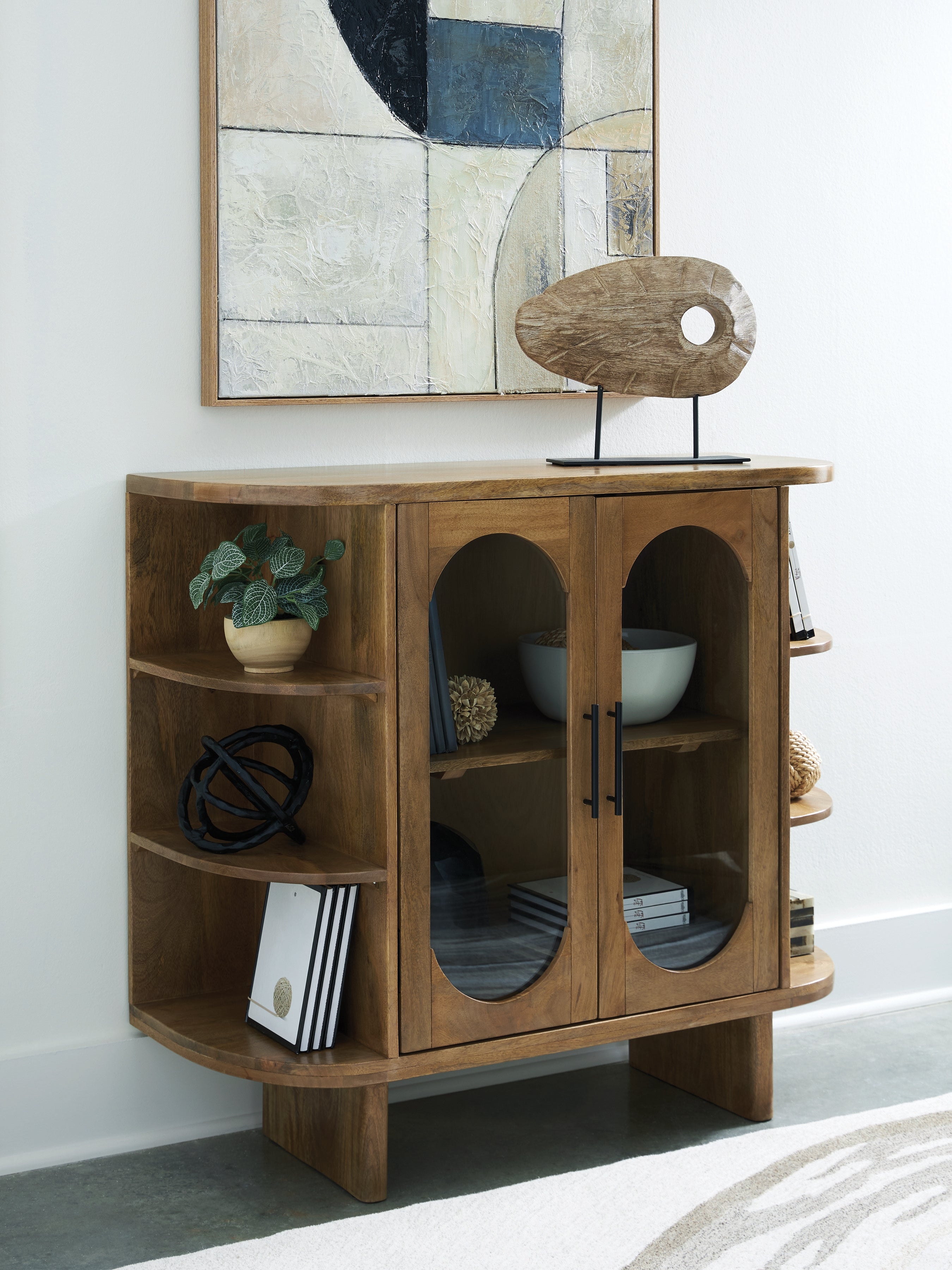 3 Brothers Decor - Ashley Furniture - Niall Accent Cabinet - Accent Cabinet / Light Brown - A4000707