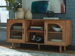 3 Brothers Decor - Ashley Furniture - Adway Accent Cabinet - Accent Cabinet / Natural Brown - A4000709