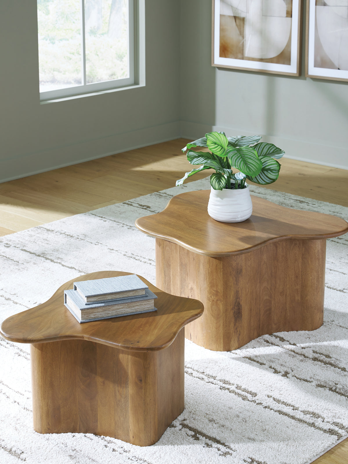3 Brothers Decor - Ashley Furniture - Abeford Accent Coffee Table (Set of 2) - Accent Cocktail TBL Set (Set of 2) / Brown - A4000711