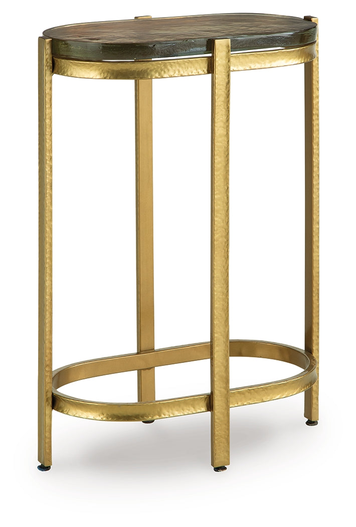 3 Brothers Decor - Ashley Furniture - Porterville Accent Table - Accent Table / Gold Finish - A4000716