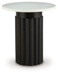 3 Brothers Decor - Ashley Furniture - Wainstone Accent Table - Accent Table / Black/White - A4000724