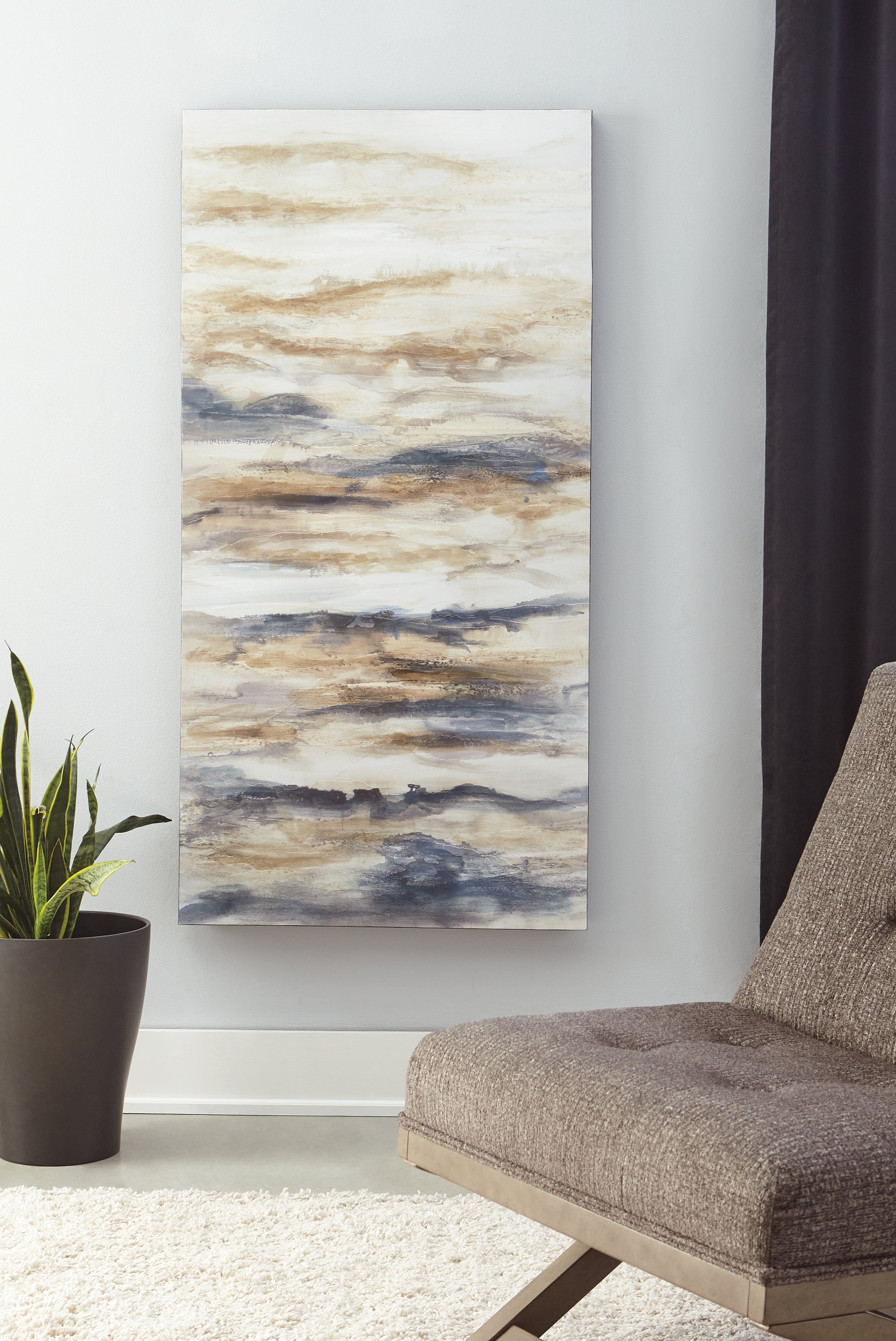 3 Brothers Decor - Ashley Furniture - Joely Wall Decor - Wall Art / Blue/Tan - A8000277