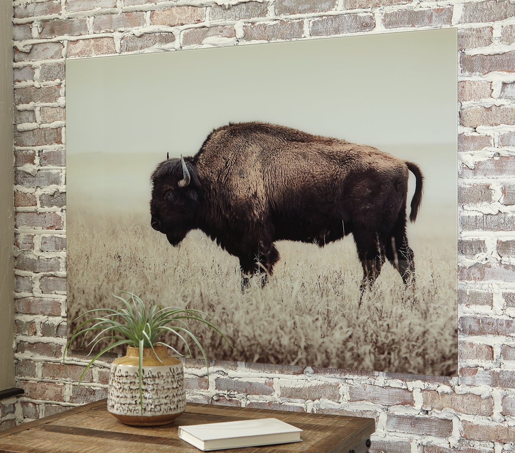 3 Brothers Decor - Ashley Furniture - Brutus Wall Decor - Wall Art / Sepia - A8000289