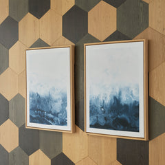 3 Brothers Decor - Ashley Furniture - Holport Wall Decor - Wall Art Set (Set of 2) / Blue/White - A8000368