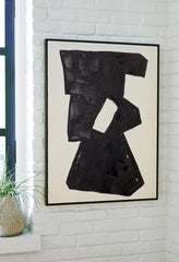 3 Brothers Decor - Ashley Furniture - Garviery Wall Decor - Wall Art / Black/Cream - A8000385