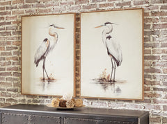 3 Brothers Decor - Ashley Furniture - Aubinell Wall Decor - Wall Art Set (Set of 2) / Beige - A8000414