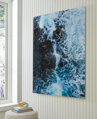 3 Brothers Decor - Ashley Furniture - Clemick Wall Decor - Wall Art / Turquoise - A8000422
