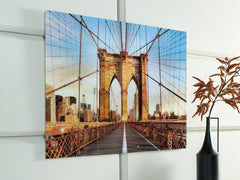 3 Brothers Decor - Ashley Furniture - Shayward Wall Decor - Wall Art / Blue/Amber - A8000435