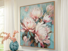 3 Brothers Decor - Ashley Furniture - Parryville Wall Decor - Wall Art / Aqua/Pink - A8000440