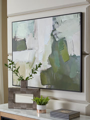 3 Brothers Decor - Ashley Furniture - Vinick Wall Decor - Wall Art / Green/Gray/White - A8000459