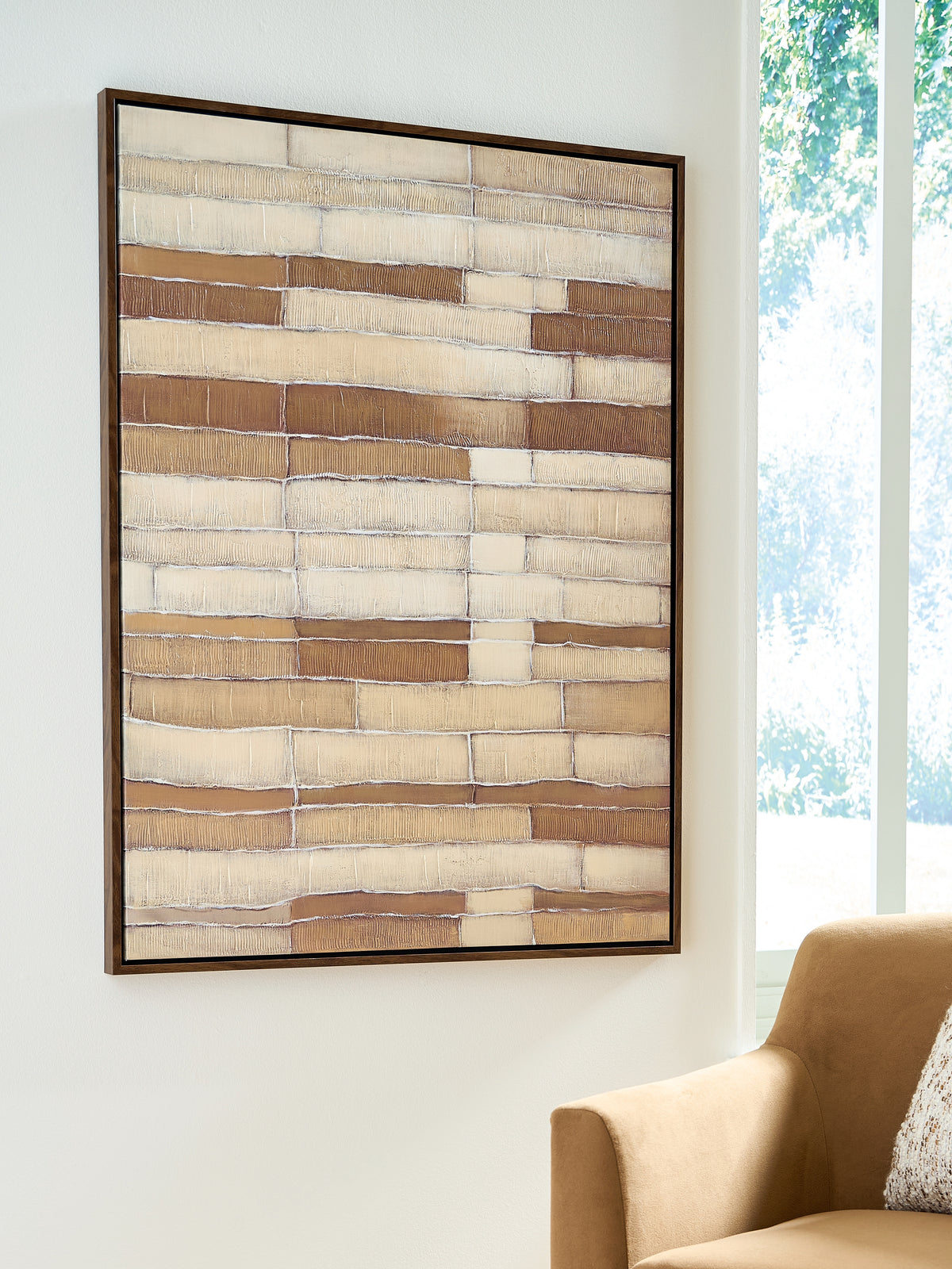 3 Brothers Decor - Ashley Furniture - Kalanmore Wall Decor - Wall Art / Brown/Tan/White - A8000460