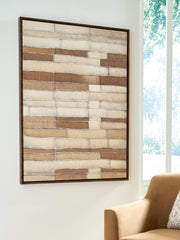 3 Brothers Decor - Ashley Furniture - Kalanmore Wall Decor - Wall Art / Brown/Tan/White - A8000460