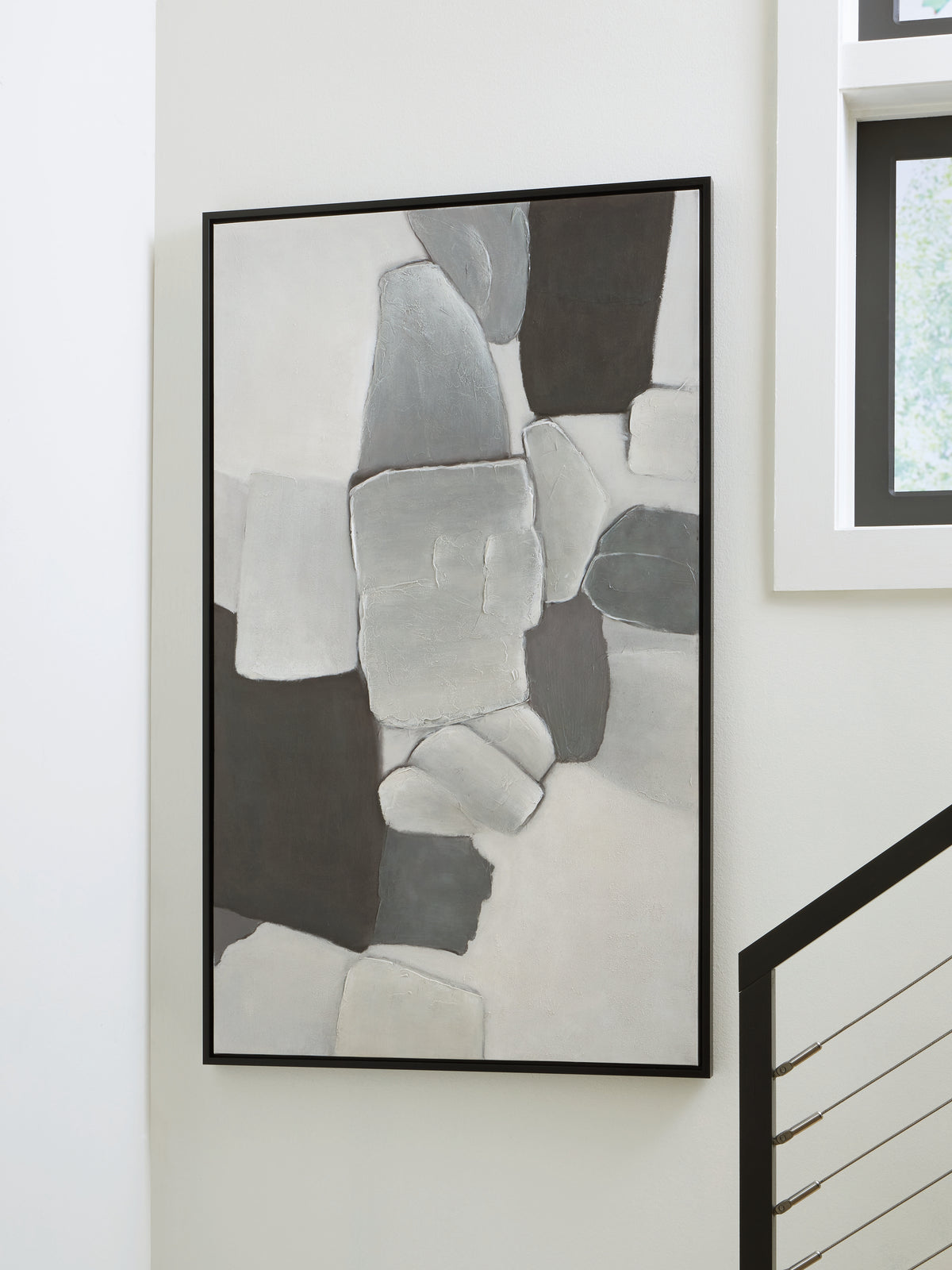 3 Brothers Decor - Ashley Furniture - Adilson Wall Decor - Wall Art / White/Gray/Black - A8000463