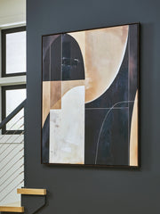 3 Brothers Decor - Ashley Furniture - Ewanford Wall Decor - Wall Art / Black/Brown/Tan - A8000464