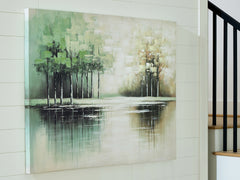 3 Brothers Decor - Ashley Furniture - Garlenridge Wall Decor - Wall Art / Green/Tan/White - A8000470