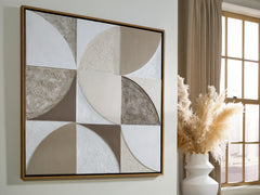 3 Brothers Decor - Ashley Furniture - Harelman Wall Decor - Wall Art / Tan/Taupe/White - A8000502