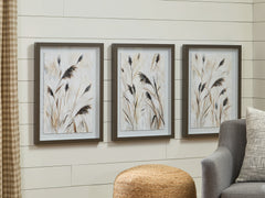 3 Brothers Decor - Ashley Furniture - Honslow Wall Decor - Wall Art Set (3/CN) / Brown/Black/White - A8000506