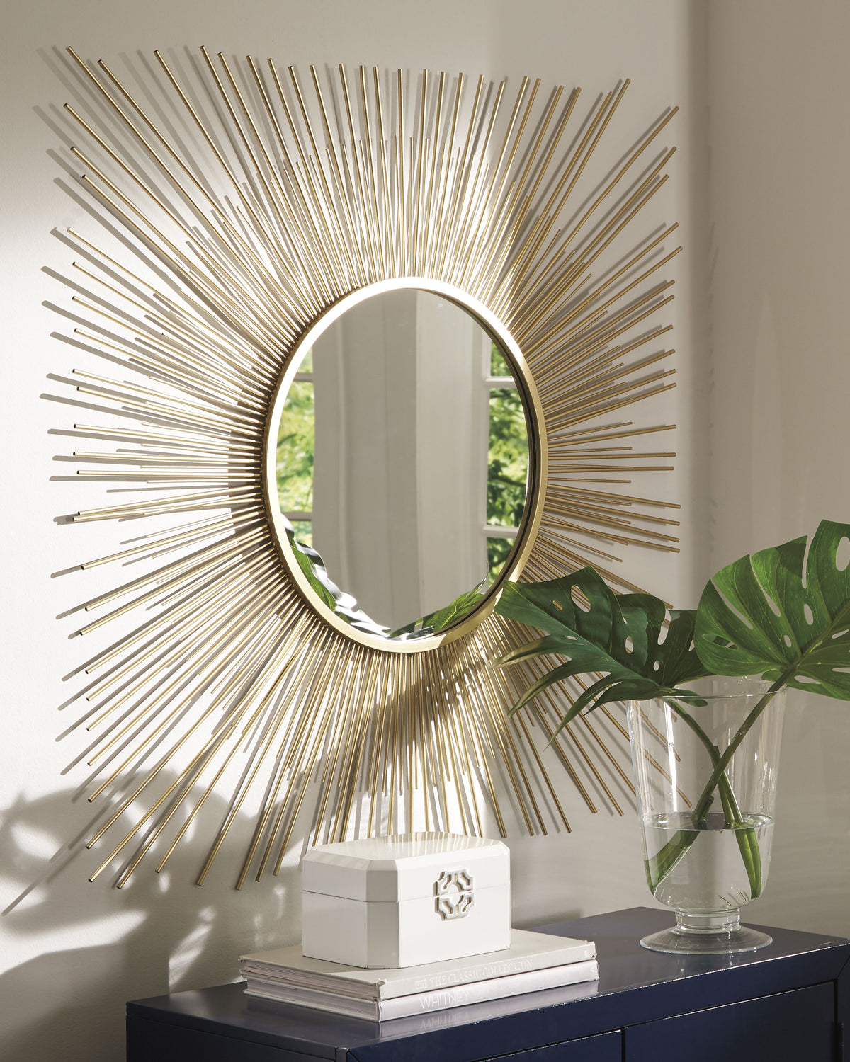 3 Brothers Decor - Ashley Furniture - Elspeth Mirror - Accent Mirror / Gold Finish - A8010124